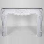 Louis XV style fireplace in Carrara marble