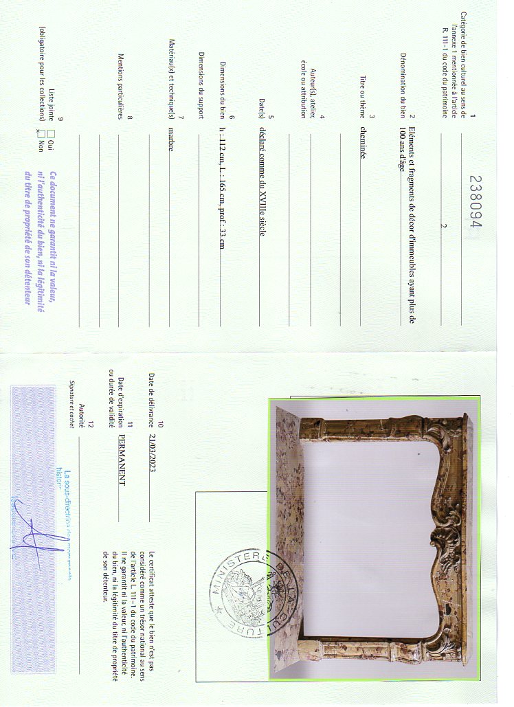 Export certificate