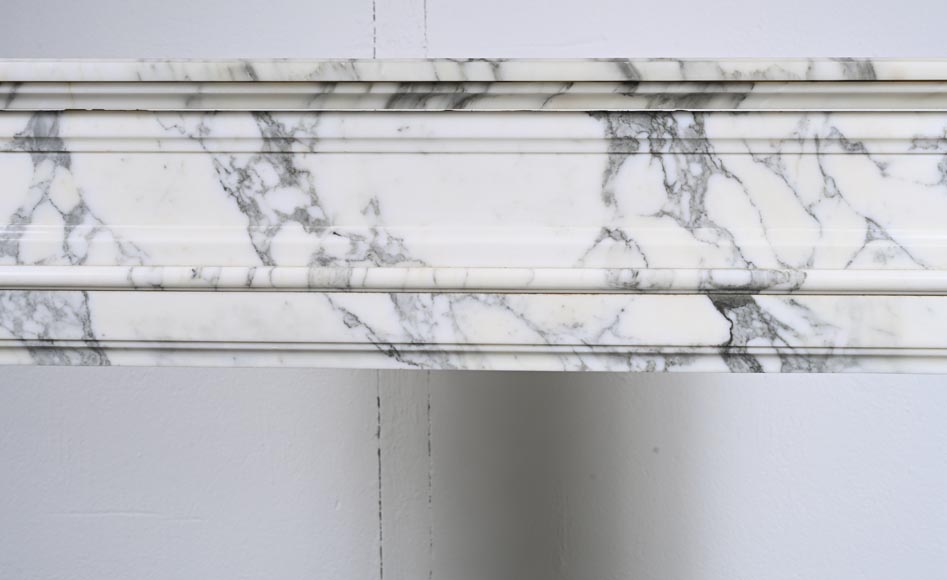 Louis XVI style mantel in Arabescato marble-1