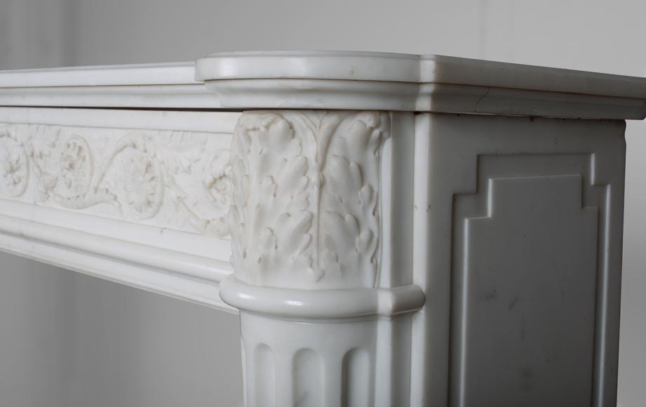 Louis XVI style mantel with half columns-9