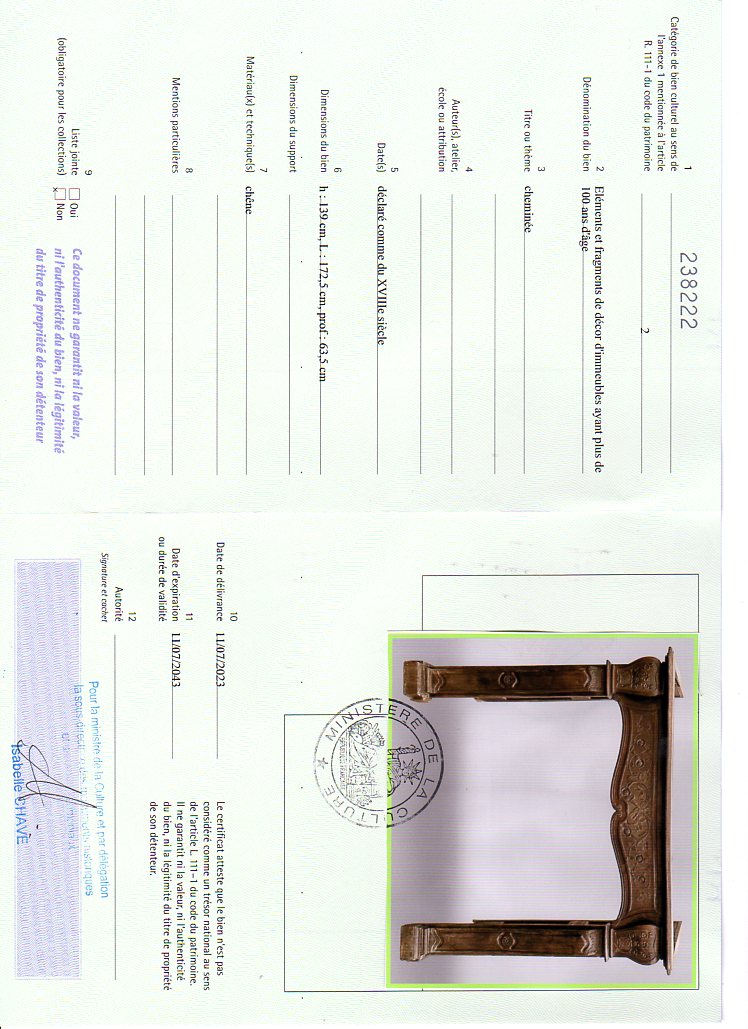 Export certificate