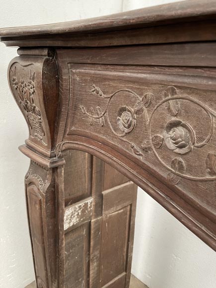 Louis XV period oak fireplace-5