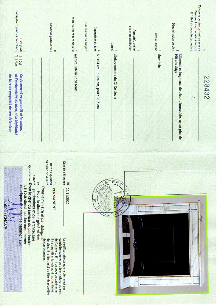 Export certificate