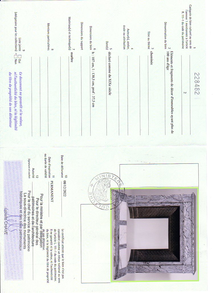 Export certificate