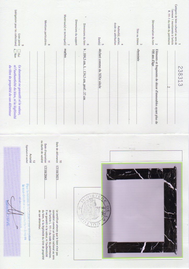 Export certificate