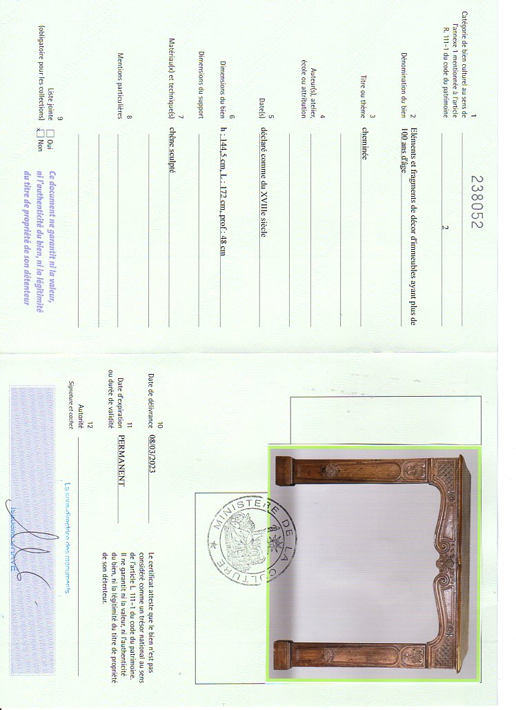 Export certificate