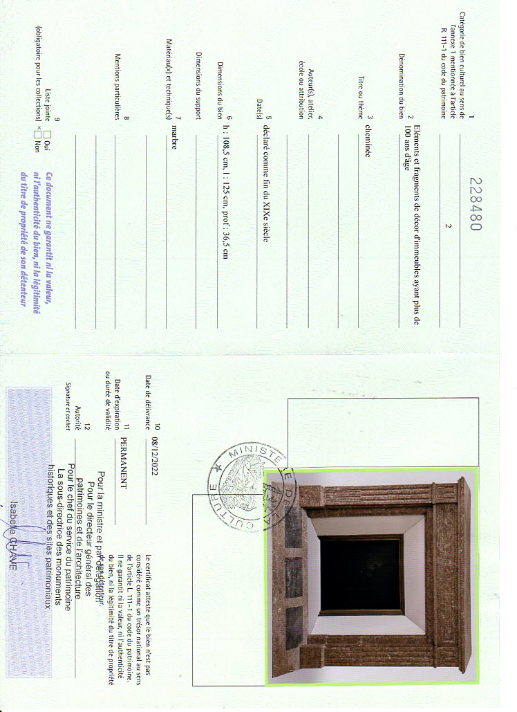 Export certificate