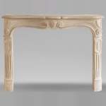 Large Louis XV style stone fireplace