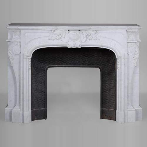 Napoleon III style mantel in Carrara marble