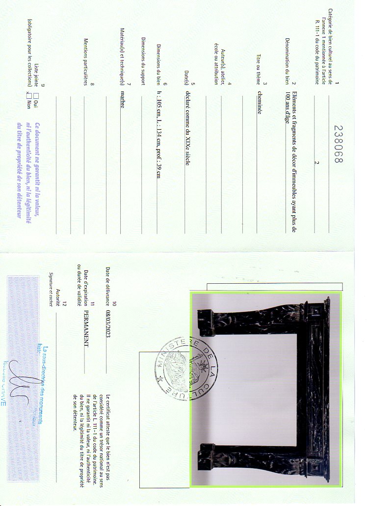 Export certificate