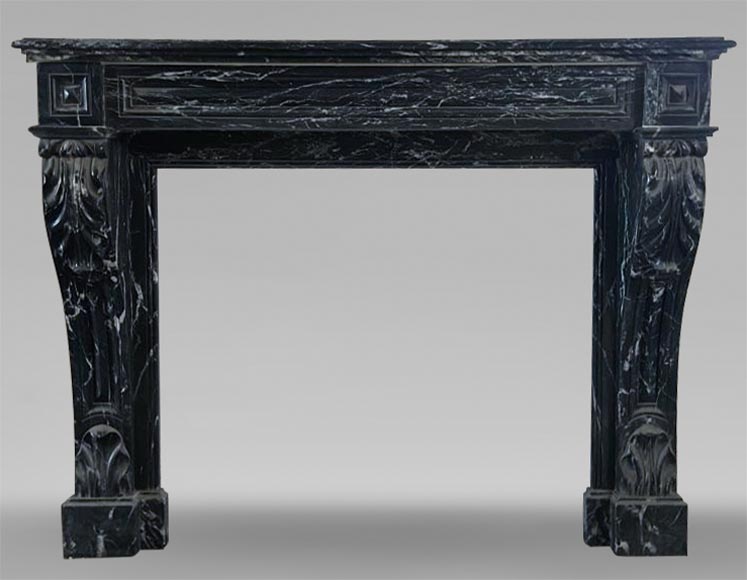 Napoleon III style mantel in Marquina marble-0