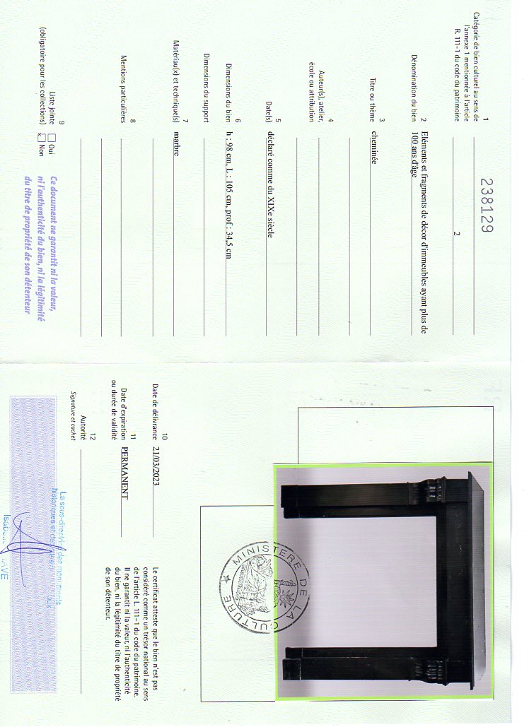 Export certificate