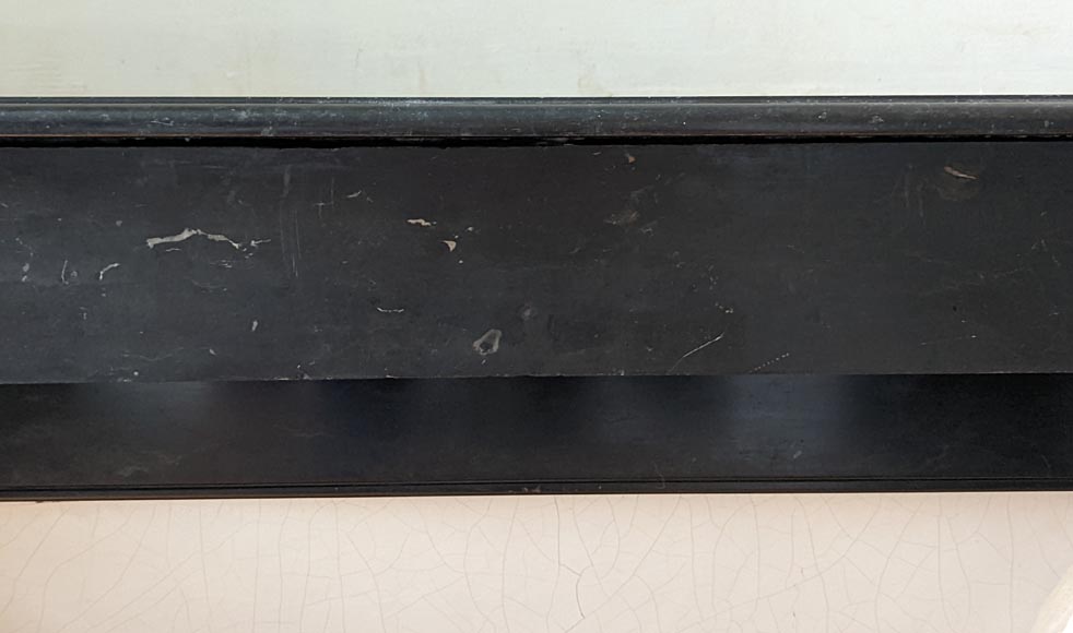 Small Napoleon III style mantel in black marble-1