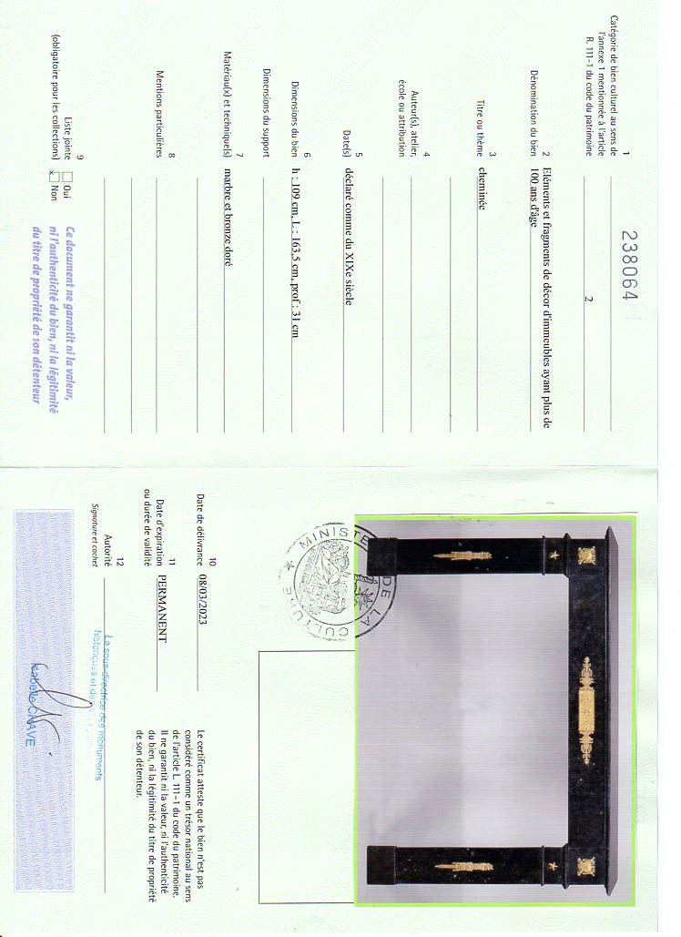 Export certificate