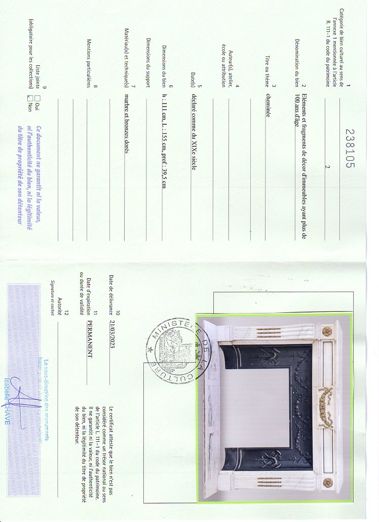 Export certificate