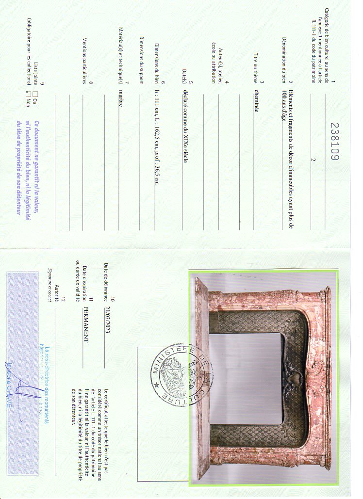 Export certificate