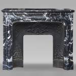 Louis XIV style mantel in Marquina marble