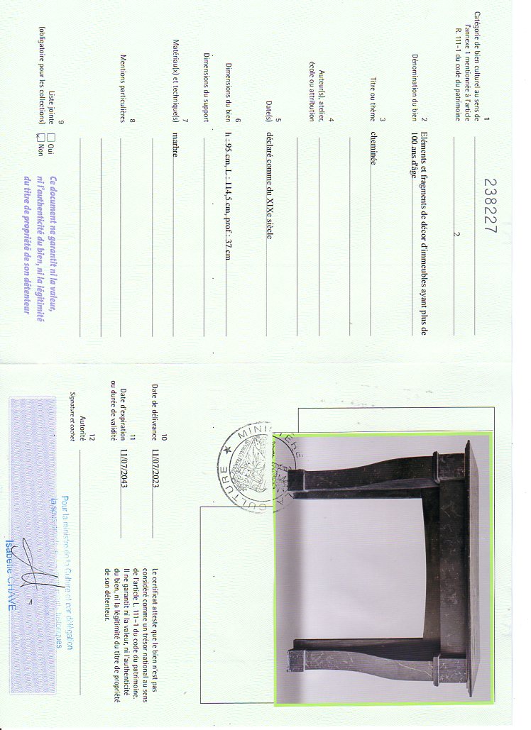 Export certificate