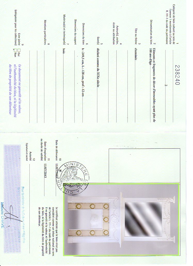 Export certificate