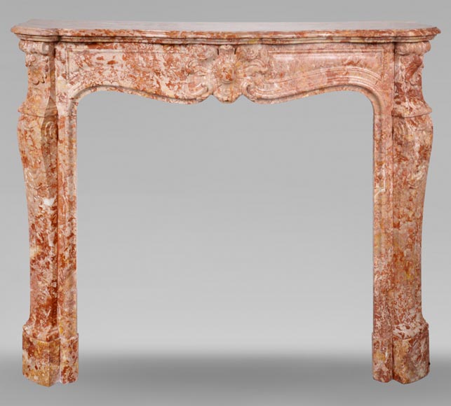 Louis XV style mantel in Breche from Saint-Maximin-0