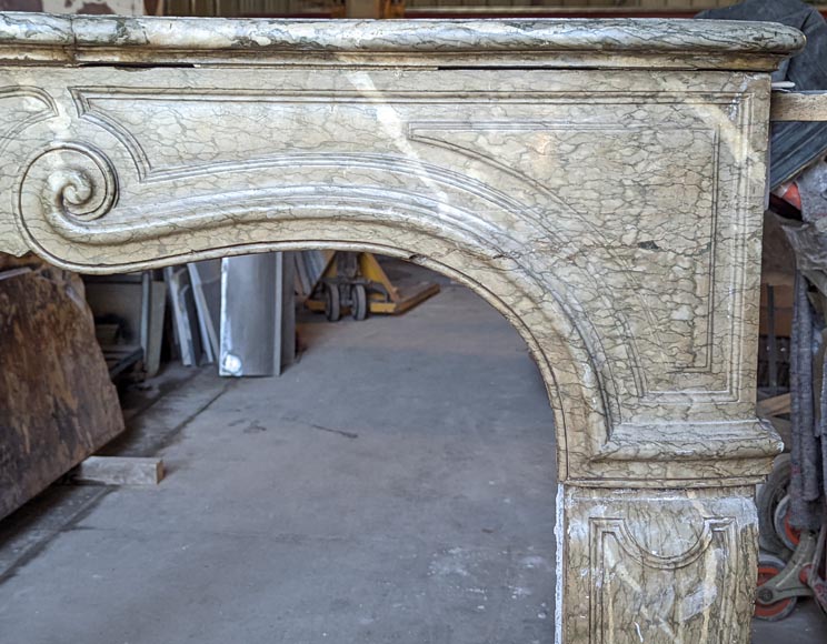 Louis XV period mantel in green Campan marble-8