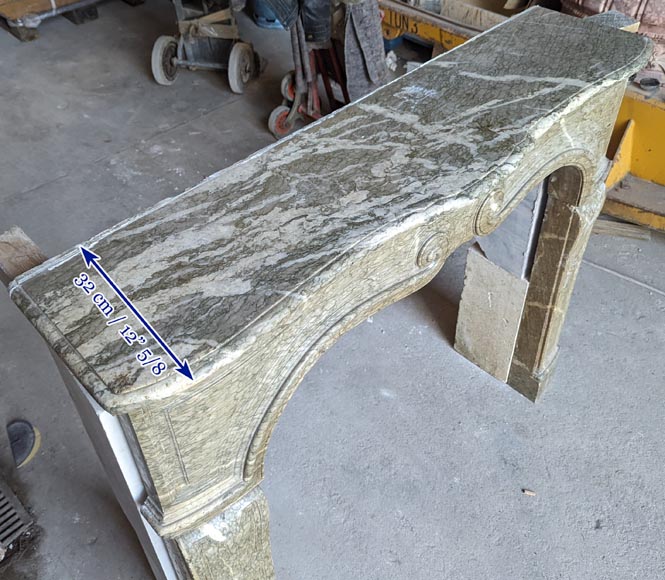 Louis XV period mantel in green Campan marble-10