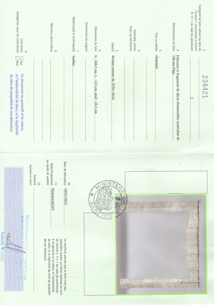 Export certificate