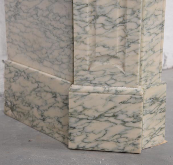 Louis XV style Pompadour mantelpiece in Vert d’Estours marble-4