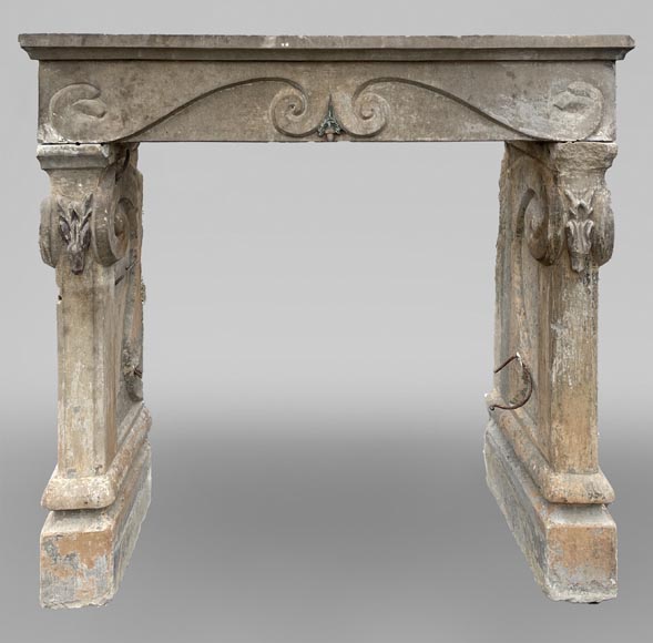 Stone mantel, 17th century-0