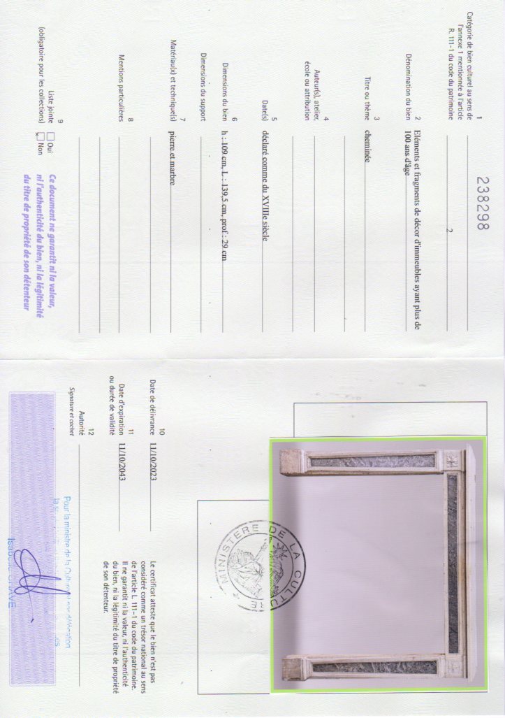 Export certificate