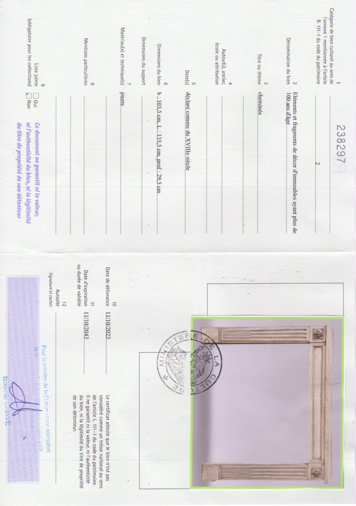 Export certificate