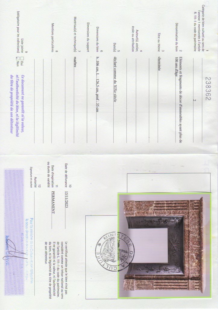 Export certificate