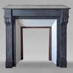 Napoleon III style mantel in black marble with modillions