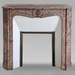 Louis XV style Pompadour mantel in Enjugerais marble