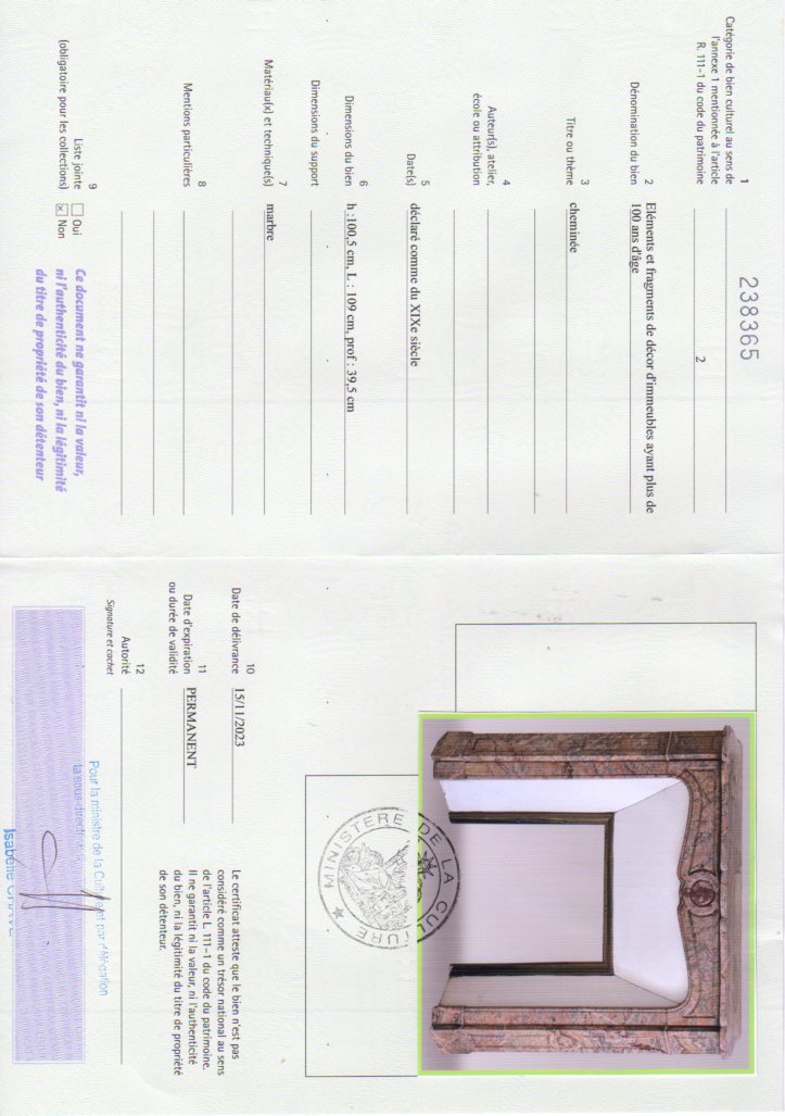 Export certificate