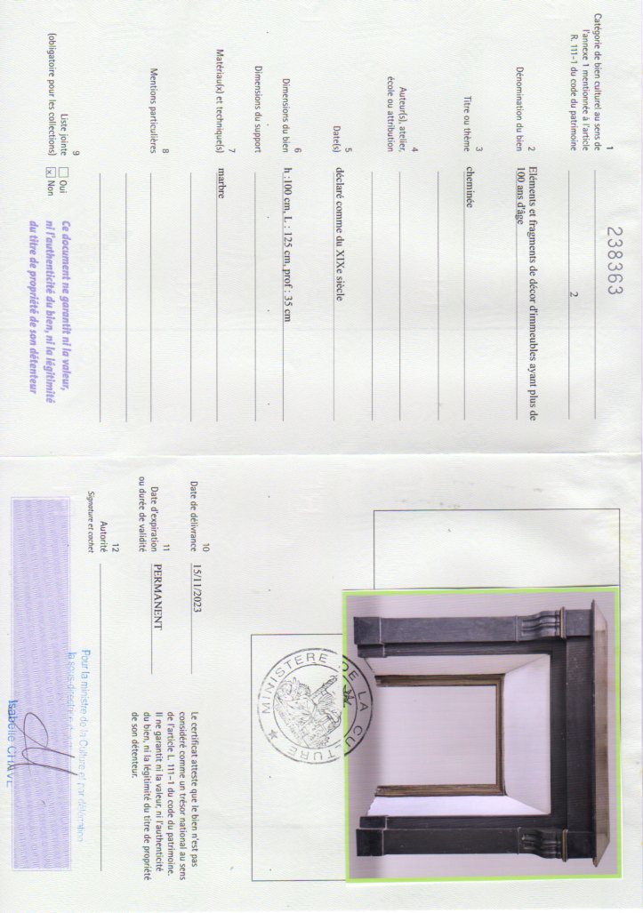 Export certificate