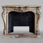 Louis XV style mantel in onyx