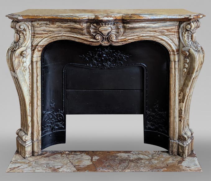 Louis XV style mantel in onyx-0