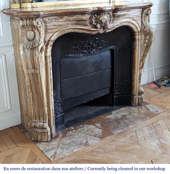 Louis XV style mantel in onyx-3