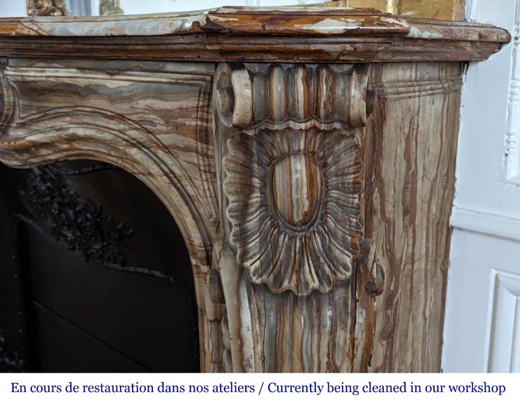 Louis XV style mantel in onyx-9