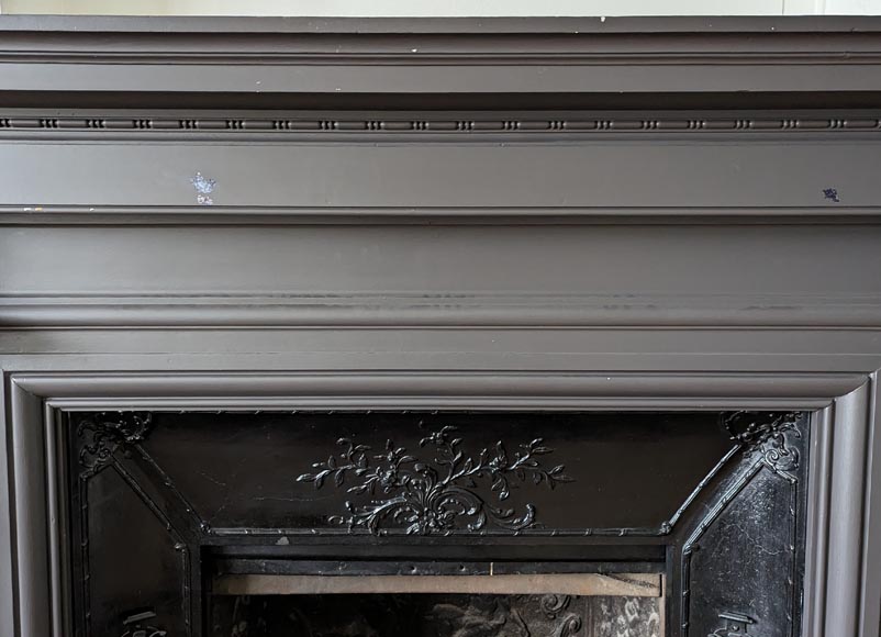 Napoleon III style mantel in painted wood-1