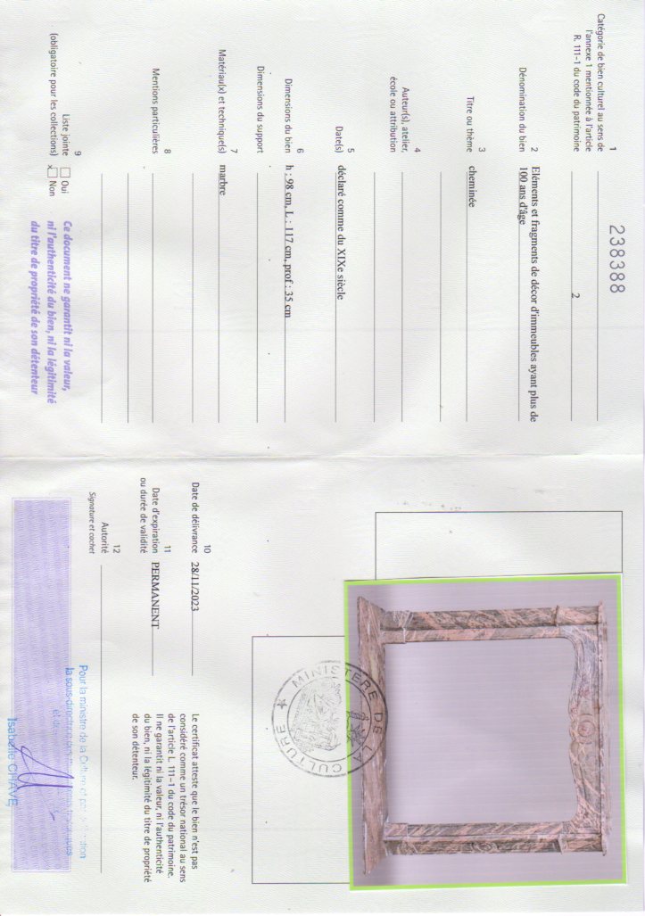 Export certificate