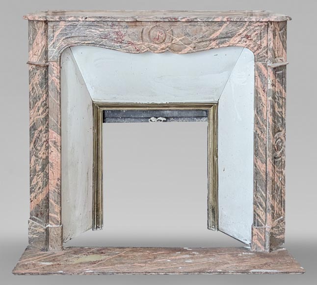 Louis XV style mantel in Enjugeraie marble-0