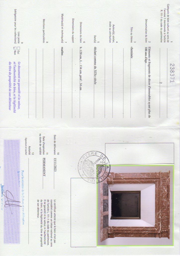 Export certificate