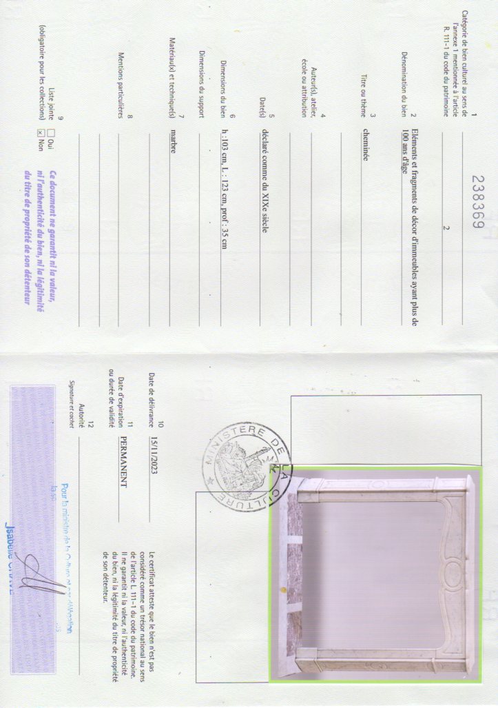 Export certificate