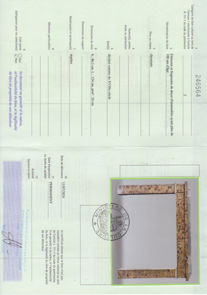 Export certificate