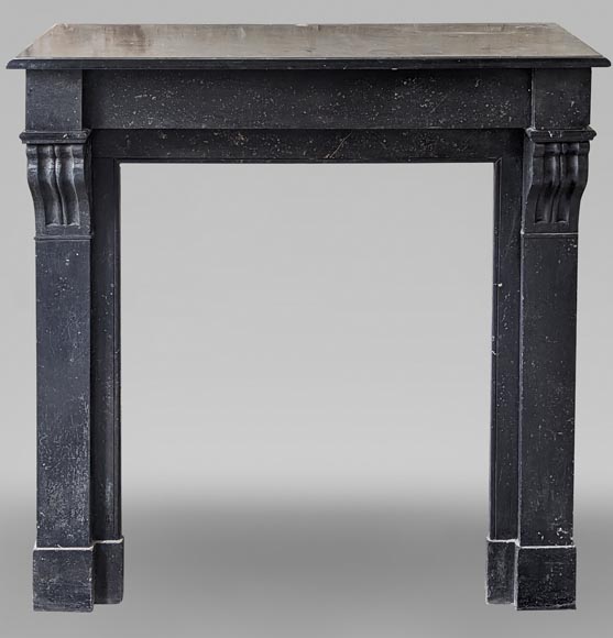 Napoleon III style mantel with black marble modillon-0