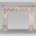 Neo-Renaissance-Style Mantelpiece in Stone and Marble, 19th century