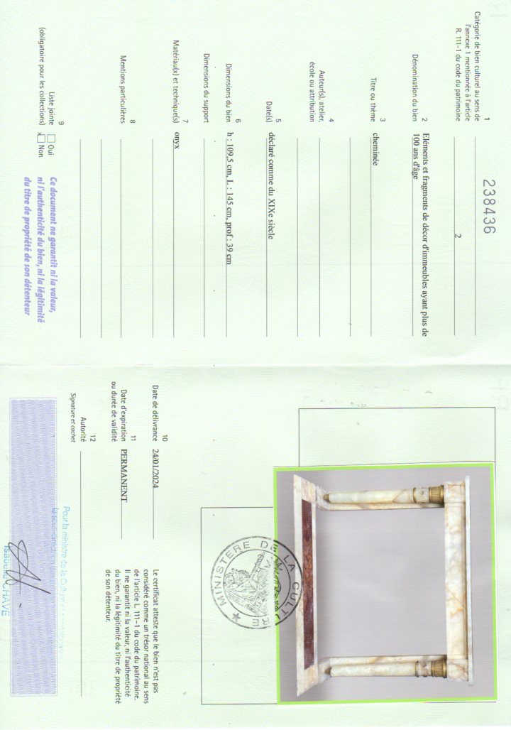 Export certificate