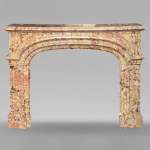 Regence style mantelpiece in Breche d'Alep